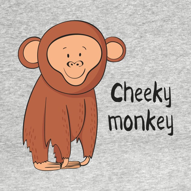 Cheeky Monkey- Funny Monkey Gift by Dreamy Panda Designs